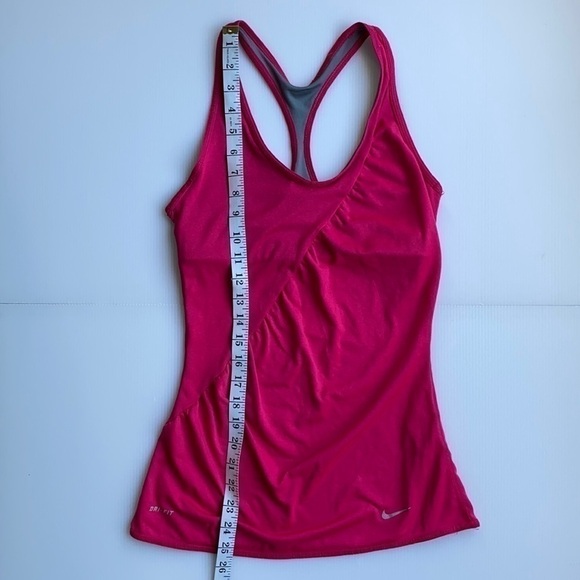 Nike Pink Racerback Side Ruffle Tank Top S - Picture 15 of 16
